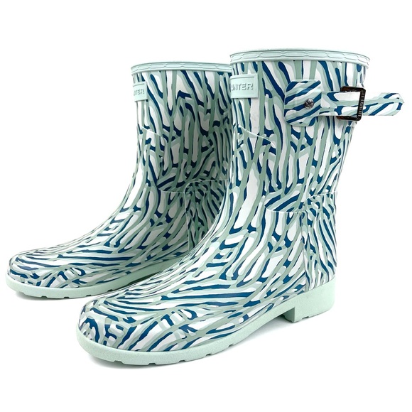 Hunter Original Coral Print Short Rain Boot - Picture 1 of 8